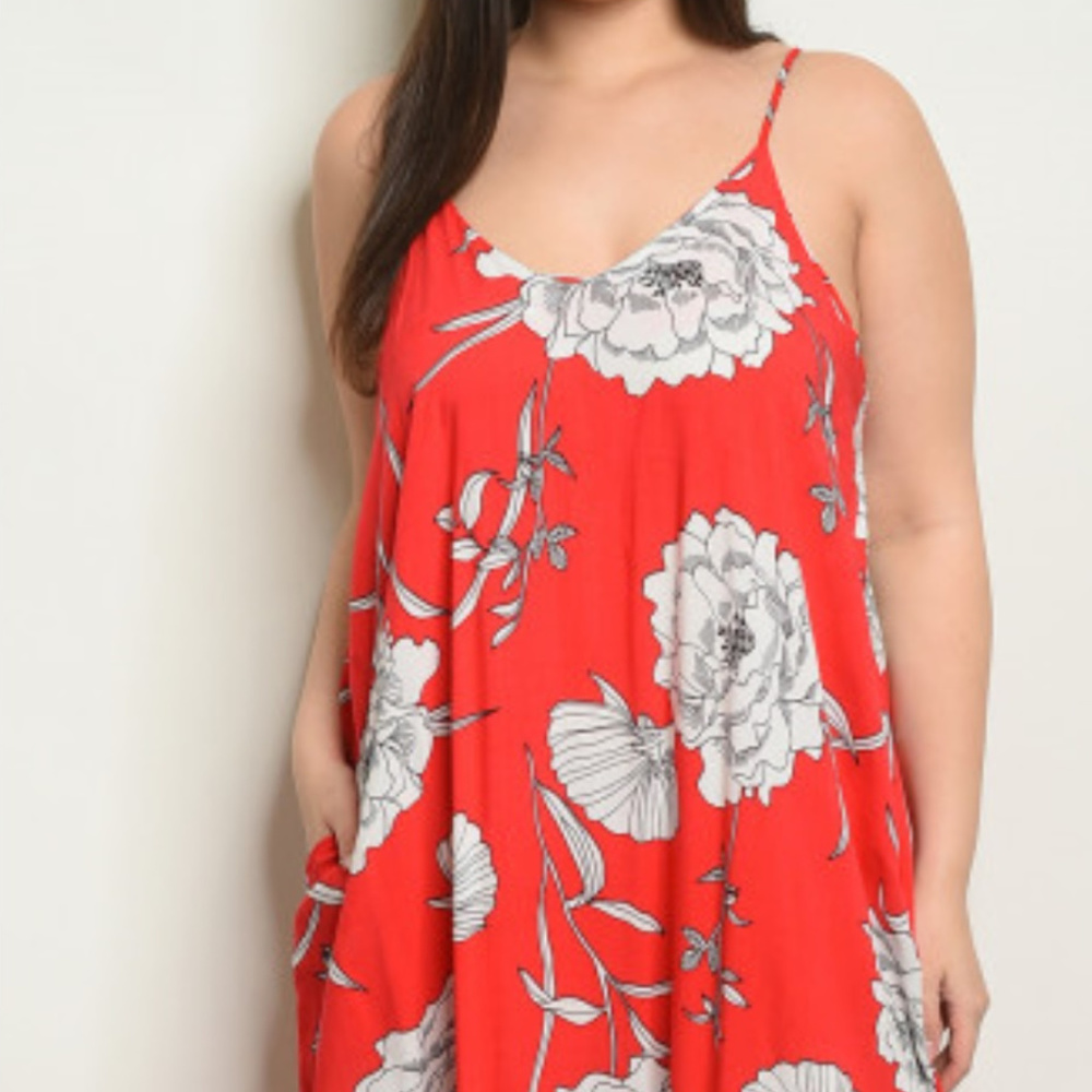 PLUS SIZE FLORAL DRESS - Picture 2 of 2